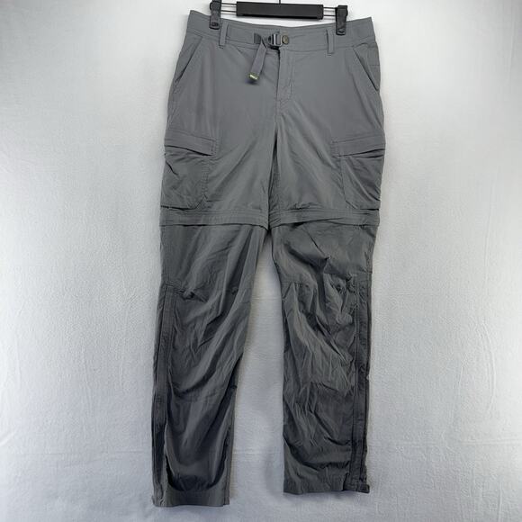 REI Coop Sahara Convertible Pants Women’s 8 Gray Convertible Belted Hiking Tech - Picture 1 of 9